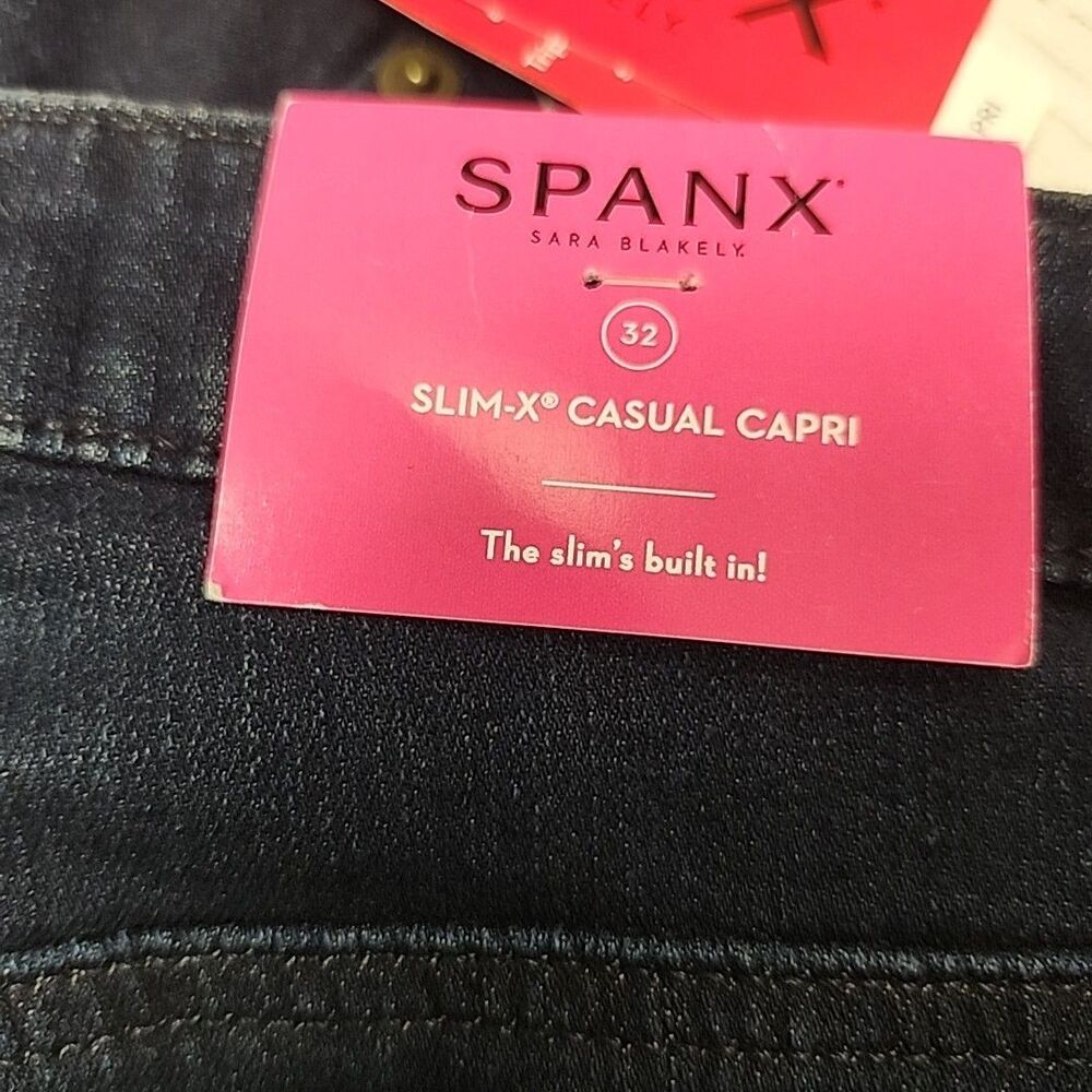 Spanx NWT Womens Size 32 Slim-X Casual Cropped Capri Jeans Shaping - Picture 13 of 13
